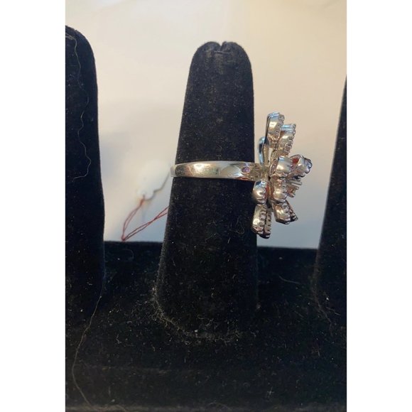 Large Colorful Gemstone Statement Ring Size 8 - Picture 2 of 3